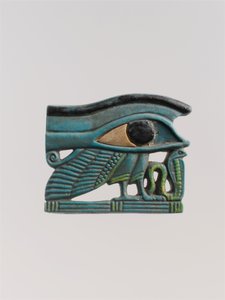 Amulet oka Wedjat, 525-332 pne (zielony fajans) autorstwa Late Period Egyptian