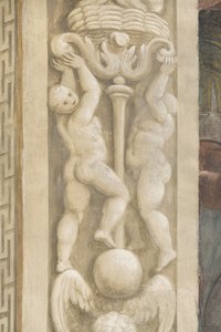 Putti, dekoracje wokół okien (fresk)