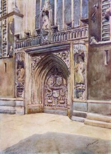 Bath Abbey, West Door (kolor lito)