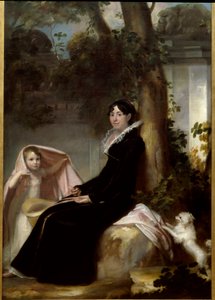 Portret Madame Junot, księżnej Abrantes, z córką Valentine. Portret Laure Permon (1784-1838), żony generała Junota i francuskiej powieściopisarki. Obraz Domenico Pellegriniego (1759-1840) wym. 1,45 x 2,35 m Bordeaux. Muzeum Sztuk Pięknych autorstwa Laure Junot Abrantes