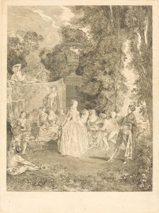 Dania weneckie autorstwa Laurent Cars after Antoine Watteau
