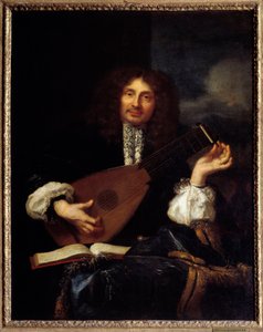Portret mężczyzny grającego na lutni: domniemany portret Imberta, urzędnika parlamentu Aix. Obraz przypisywany Laurentowi Fauchierowi (1643-1672) autorstwa Laurent Fauchier