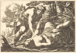 Cephalus i Procris autorstwa Laurent de la Hyre