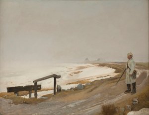 Mglisty zimowy dzień. Karrebæksminde autorstwa Laurits Andersen Ring