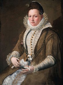 Portret damy z psem autorstwa Lavinia Fontana