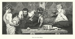 Wino greckie (grawerowanie) autorstwa Lawrence (after) Alma Tadema