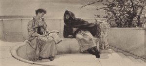Stara historia (fotograwiura) autorstwa Lawrence (after) Alma Tadema