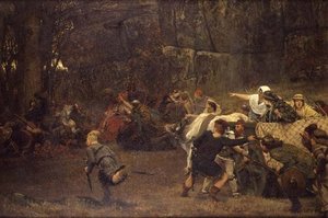 Gunthram Bose i jego córki, AD 572 autorstwa Lawrence Alma Tadema