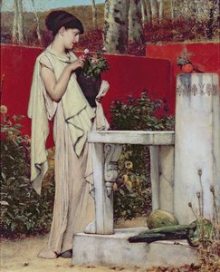 Kobieta z wazonem kwiatów autorstwa Lawrence Alma Tadema