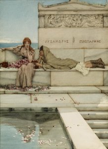 Xanthe i Phaon, 1883 (wc na papierze) autorstwa Lawrence Alma Tadema