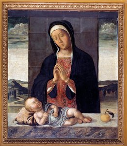 Dziewica oddająca cześć Jezusowi (Obraz, ok. 1500)