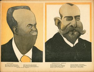 Talerz Maślany, numer 142, w kolorze satyrycznym autorstwa Leal de Camara