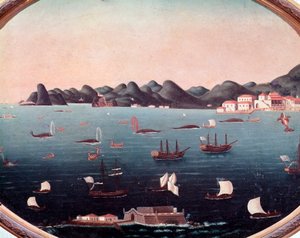 Wielorybnictwo w Zatoce Guanabara w Brazylii Akwarela Leandro Joaquima (1738-1798) XVIII-wieczne Rio de Janeiro, Narodowe Muzeum Historyczne autorstwa Leandro Joachim