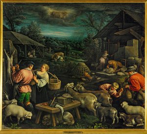 Kwiecień (obraz na płótnie) autorstwa Leandro da Ponte Bassano