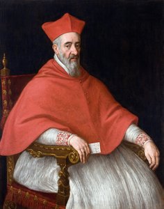 Portret kardynała Giovanniego Delfino (1545-1622) - Obraz Leandro Bassano (1557-1622), olej na płótnie
