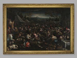 Mały Rynek, ok. 1580-82 autorstwa Leandro da Ponte Bassano