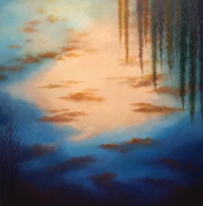 Still Willows. 2025 (olej na płótnie) autorstwa Lee Campbell