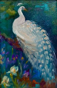 Biały paw, 2025 (olej na płótnie) autorstwa Lee Campbell