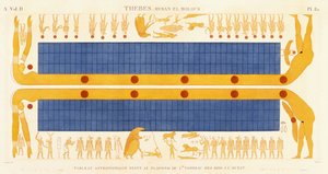 Teby, Byban el Molouk, ok. 1809-1812 (kolorowe grawerowanie) autorstwa Legentil (after)