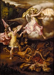 Św. Michał ujarzmiający szatana i ważący dusze zmarłych, ok. 1540-1549