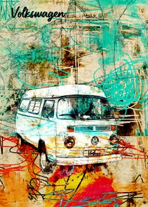 Retro Van – streszczenie autorstwa Lembayung senja studio [Vintage Poster]