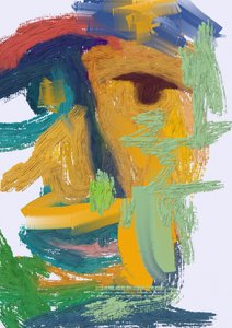 Kolorowa abstrakcyjna twarz