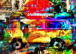 Pełen życia autobus miejski autorstwa Lembayung senja studio [Vintage Poster]