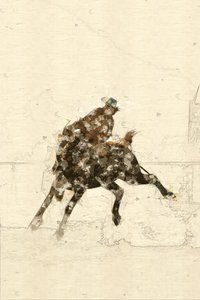 Jeździec na bronco z Dzikiego Zachodu