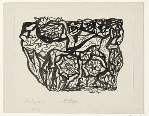 kwiat krzak autorstwa Leo Gestel (signed by artist)