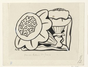 dwa kwiaty autorstwa Leo Gestel (signed by artist)