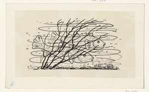Dwie ryby w wodzie autorstwa Leo Gestel (signed by artist)