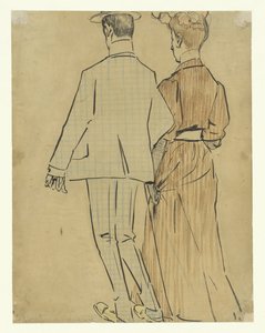 chodząca para autorstwa Leo Gestel (signed by artist)