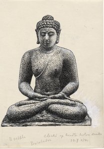 Budda na Borobudur autorstwa Leo Gestel