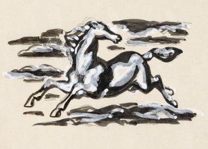 Galopujący koń autorstwa Leo Gestel
