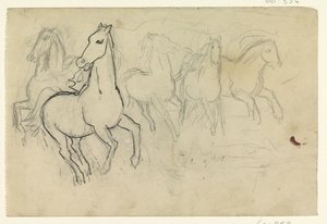 Galopujące konie autorstwa Leo Gestel