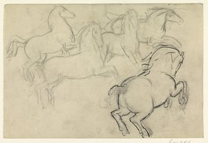 Galopujące konie autorstwa Leo Gestel