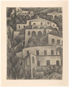 Widok na Positano autorstwa Leo Gestel