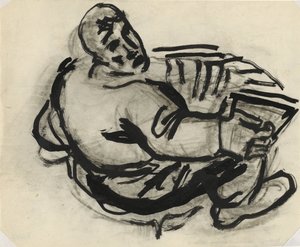 Mężczyzna z akordeonem Bez tytułu autorstwa Leo Gestel