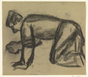 Mężczyzna na rękach i kolanach autorstwa Leo Gestel