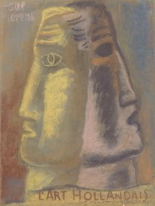 Projekt okładki dla Paula Fierensa, Lart Hollandais Contemporain 1933 autorstwa Leo Gestel