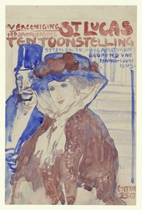 Projekt plakatu do 19. dorocznej wystawy Vereening St. Lukas w Stedelijk Museum w Amsterdamie autorstwa Leo Gestel