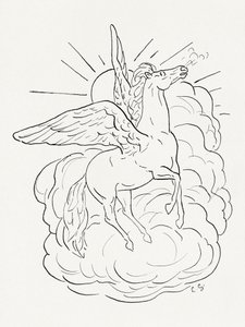 Pegaz lecący przed chmurą (1891–1941) autorstwa Leo Gestel