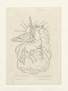 Pegaz lecący przed chmurami (1891–1941) autorstwa Leo Gestel