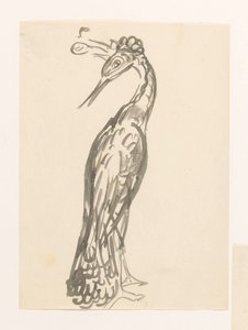 Czapla z odwróconą głową autorstwa Leo Gestel