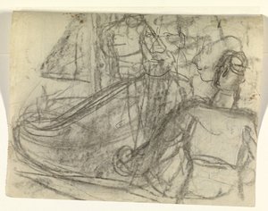 Statek i figurki autorstwa Leo Gestel