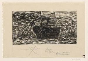 Statek wpływa do portu w Londynie autorstwa Leo Gestel