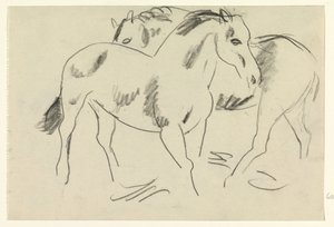 Dwa konie autorstwa Leo Gestel