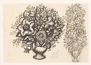 Dwa wazony z kwiatami autorstwa Leo Gestel
