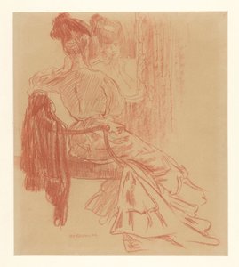 Siedząca pani przed lustrem autorstwa Leo Gestel