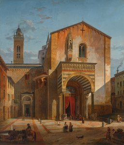 Bergamo - widok na południowy transept kościoła S. Maria Maggiore